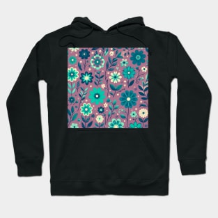 Purple Floral Hoodie